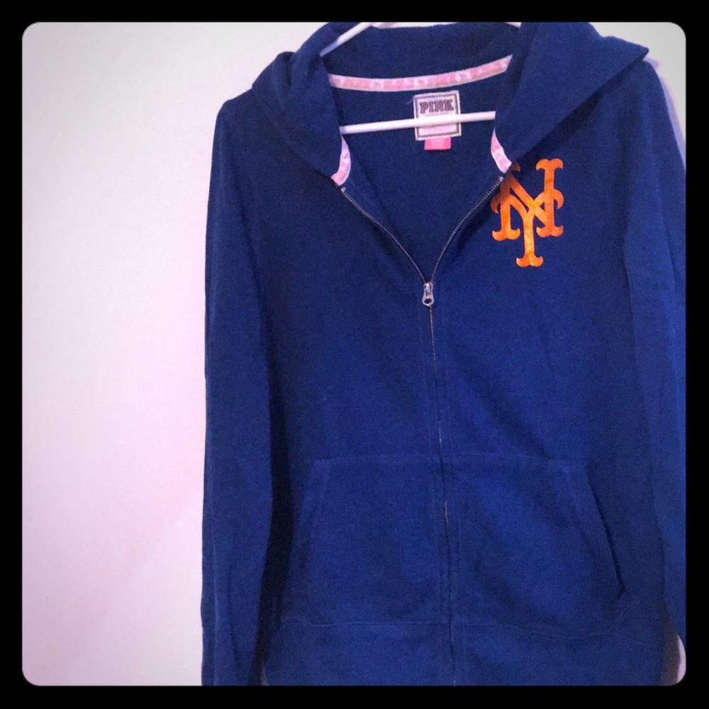 Vs Pink New York Mets zip up hoodie